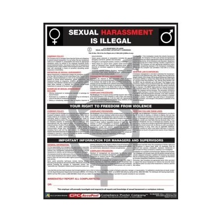 Accuform LABOR RELATIONS POSTER SEXUAL PPG135 PPG135